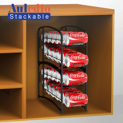 Auledio two-pack can rack supports compact pantry storage and easy access.