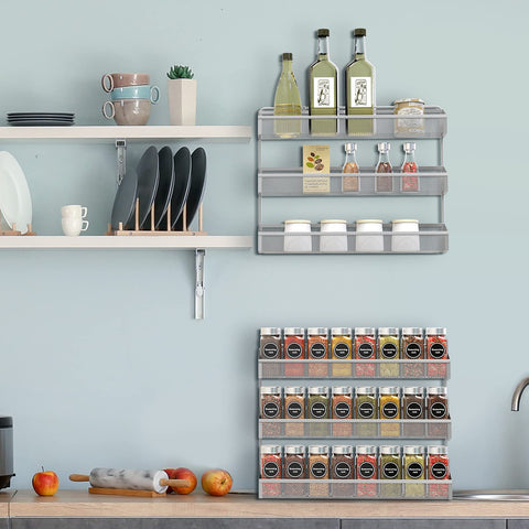 Auledio spice rack with spices neatly organized on the shelves