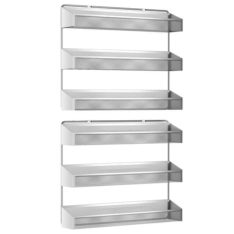 Auledio wall-mount spice rack kit transforms any wall into compact storage