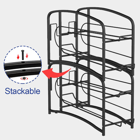 Auledio black can dispenser on fridge door or shelf for quick access.
