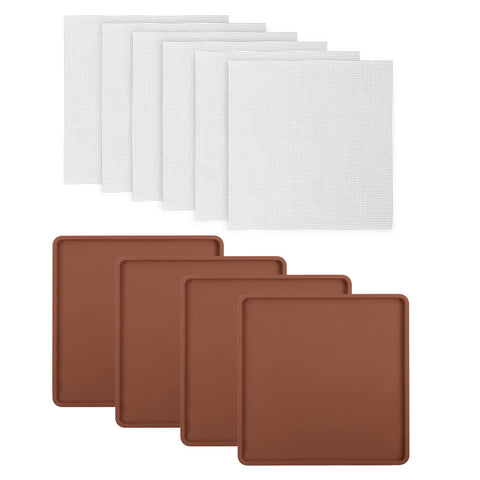Aulock silicone dehydrator mats raised lip for drip-free drying of fruits and vegetables