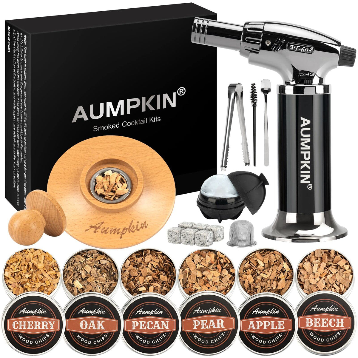 Aumpkin Cocktail Smoker Kit with torch for flavorful cocktails and aroma enhancement