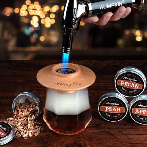 Aumpkin six-flavor wood chips ready to infuse aroma.