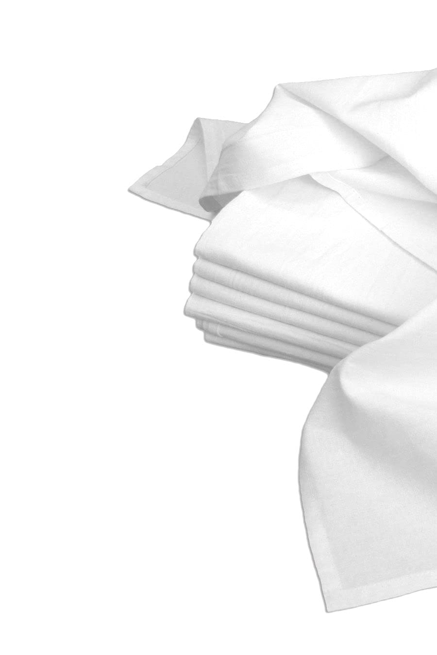 Aunt Martha's towels with hemmed edges highlighting durability