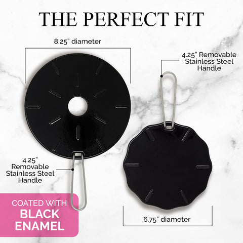 Aunt Shannon's Kitchen 6.75-inch diffuser on stove supports gentle simmer for soups.