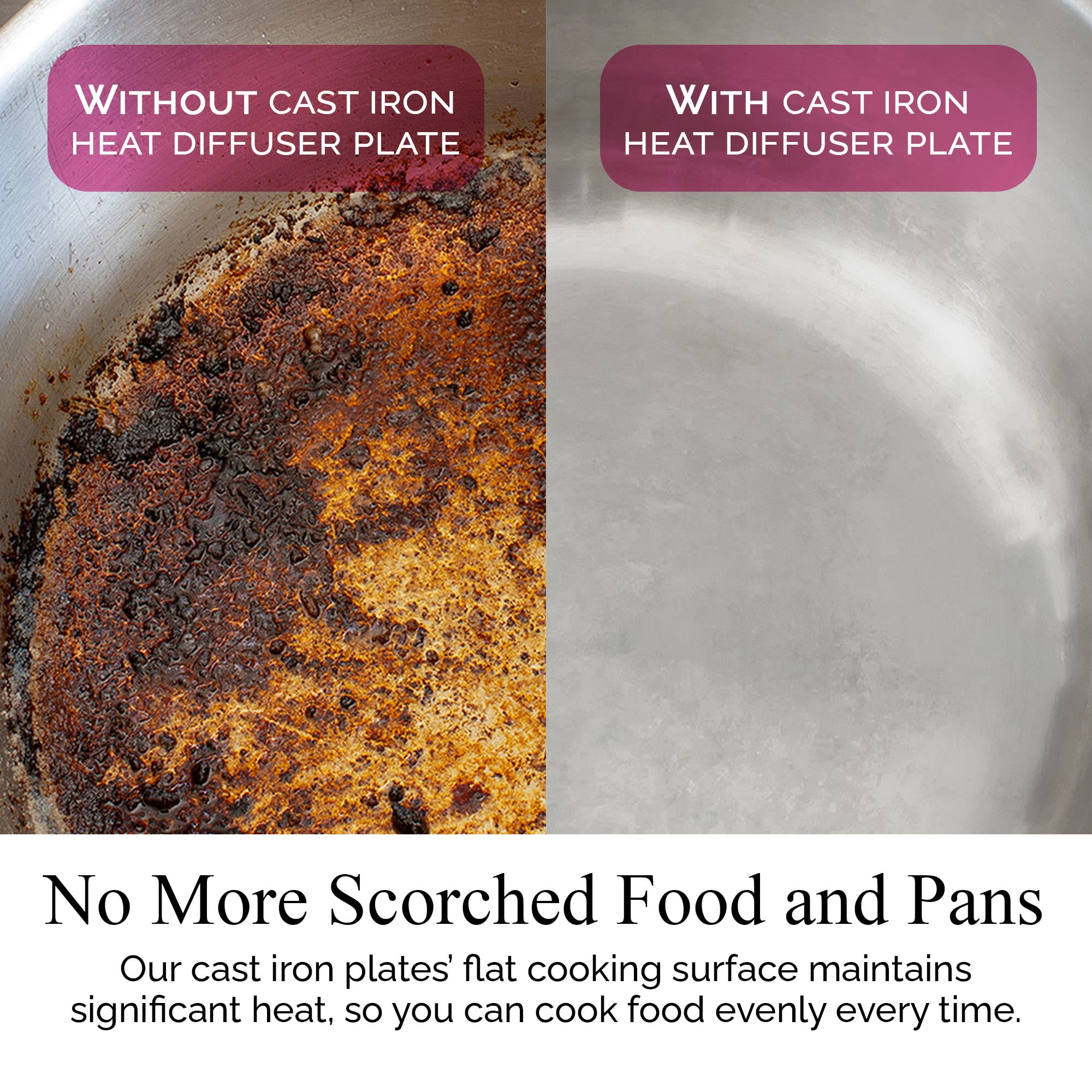 Aunt Shannon's Kitchen black enamel coating is durable and easy to wipe clean.
