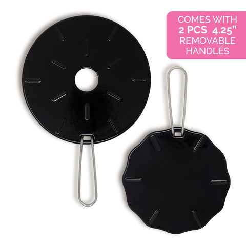 Aunt Shannon's Kitchen diffuser works with gas and electric stoves, not induction.