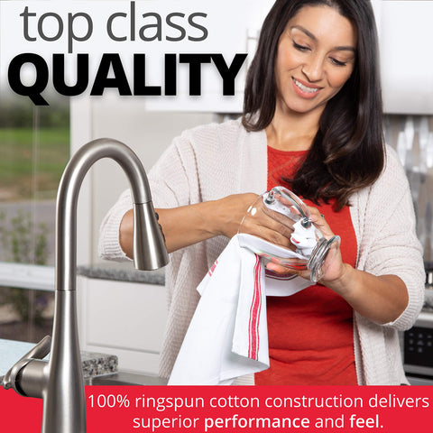 Large towel size of 25.5 by 15.5 inches for drying dishes