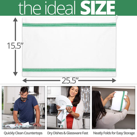 Towel with hanging loop by Aunti Em's Kitchen for easy storage