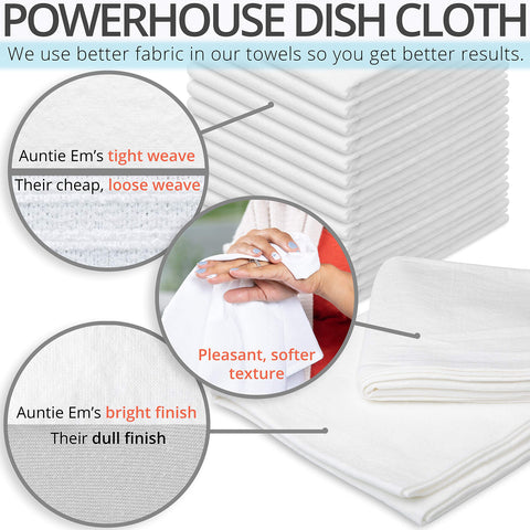 Aunti Em's Kitchen embroidery-friendly towel for precise stitching.