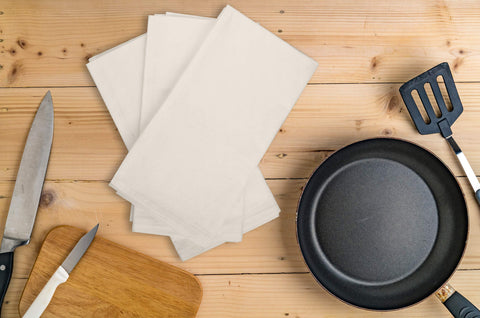 Aunti Em's Kitchen towel cleans glass and smooth surfaces without streaks