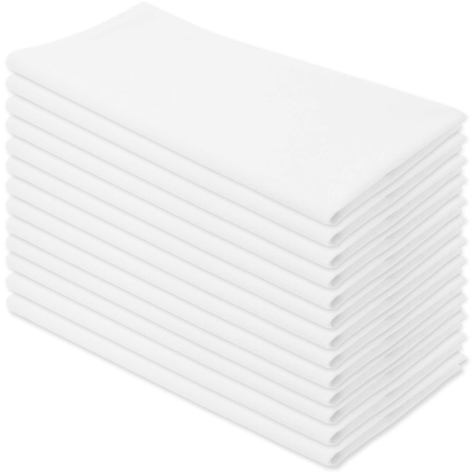 Aunti Em's Kitchen flour sack towel in white with a tight weave.