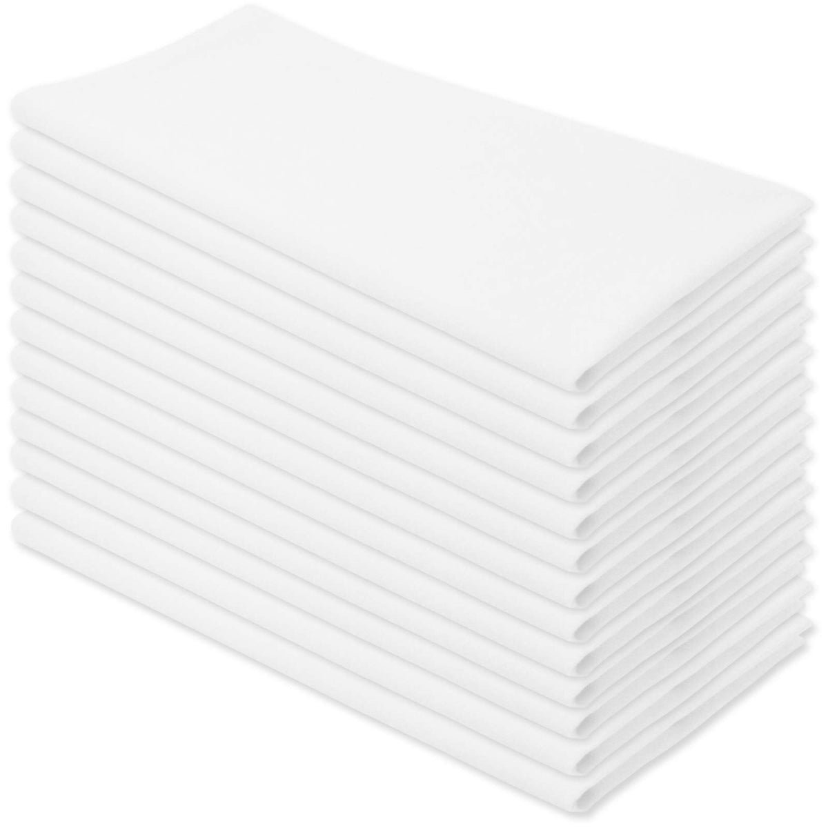 Aunti Em's Kitchen flour sack towel in white with a tight weave.