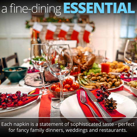 Aunti Em's Kitchen polycotton napkins ready for festive occasions