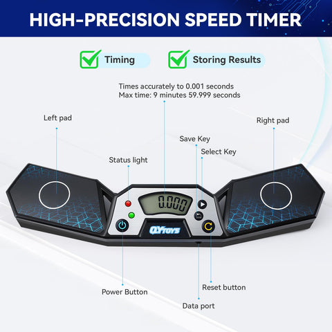 AuntyFey Speed Cube Timer bottom with anti slip pads for stability