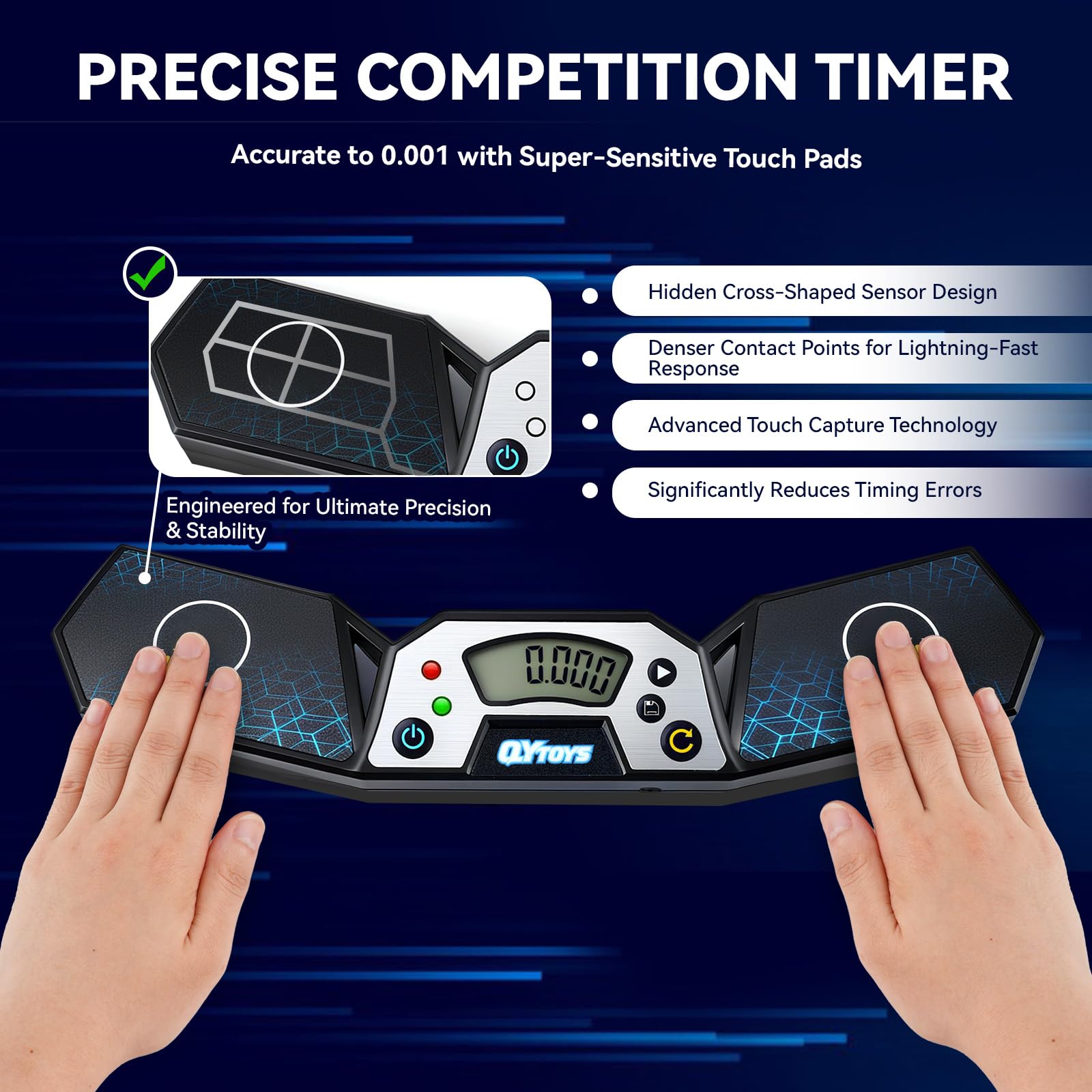 AuntyFey Speed Cube Timer side panel showing lightweight design