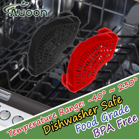 AUOON dishwasher-safe silicone strainer for quick cleanup