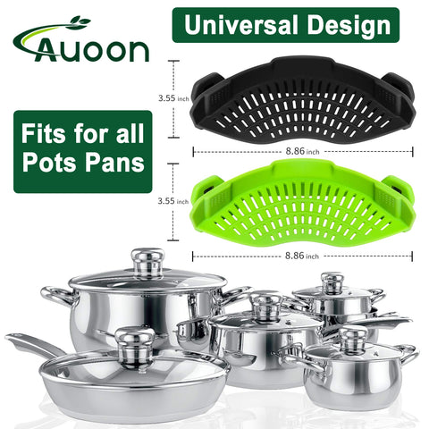 AUOON dishwasher-safe strainer cleaned easily after cooking chores.