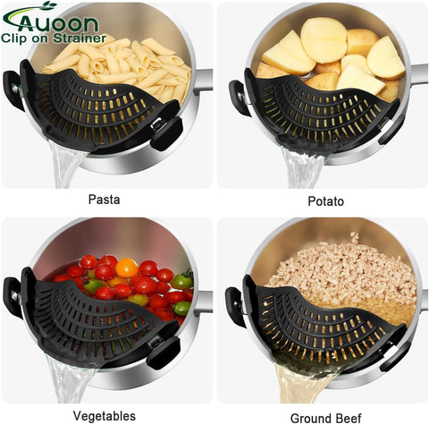 AUOON clip-on strainer rinses fruits and vegetables easily