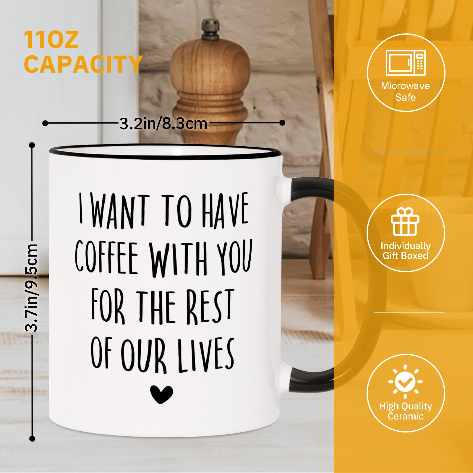 Aurahouse 11oz ceramic mug designed for everyday beverages.
