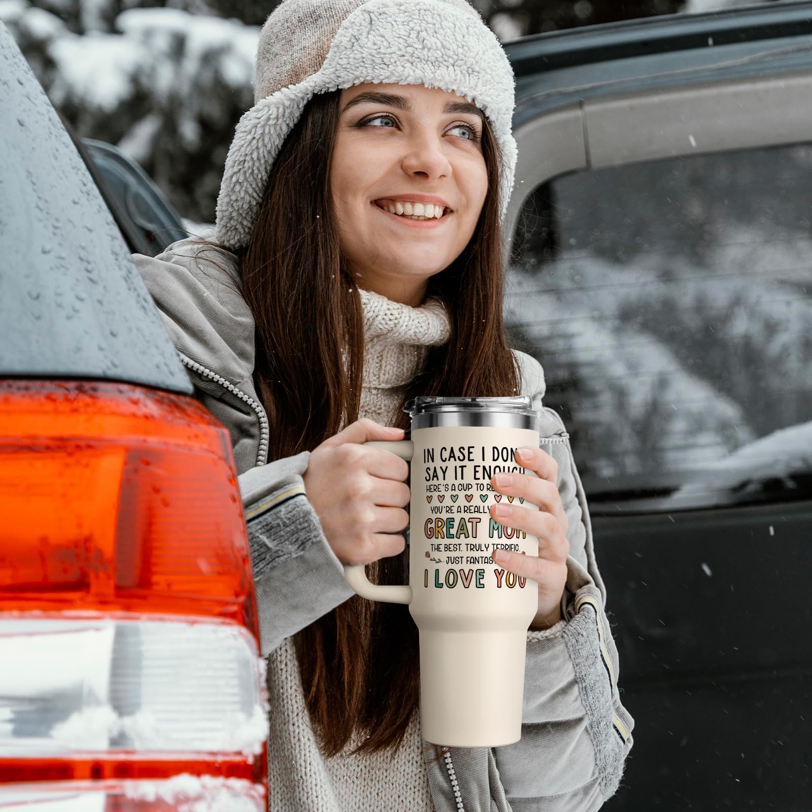 Aurahouse I Love You Mom tumbler everyday use at home, work, or outdoors.