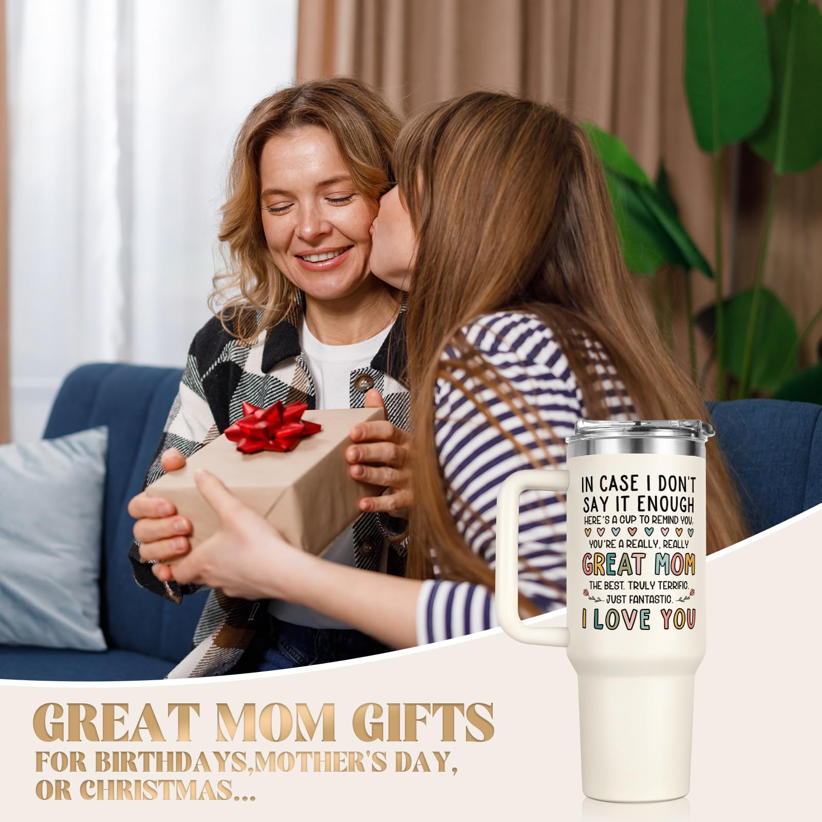 Aurahouse I Love You Mom tumbler in gift box, a thoughtful present idea for mom.