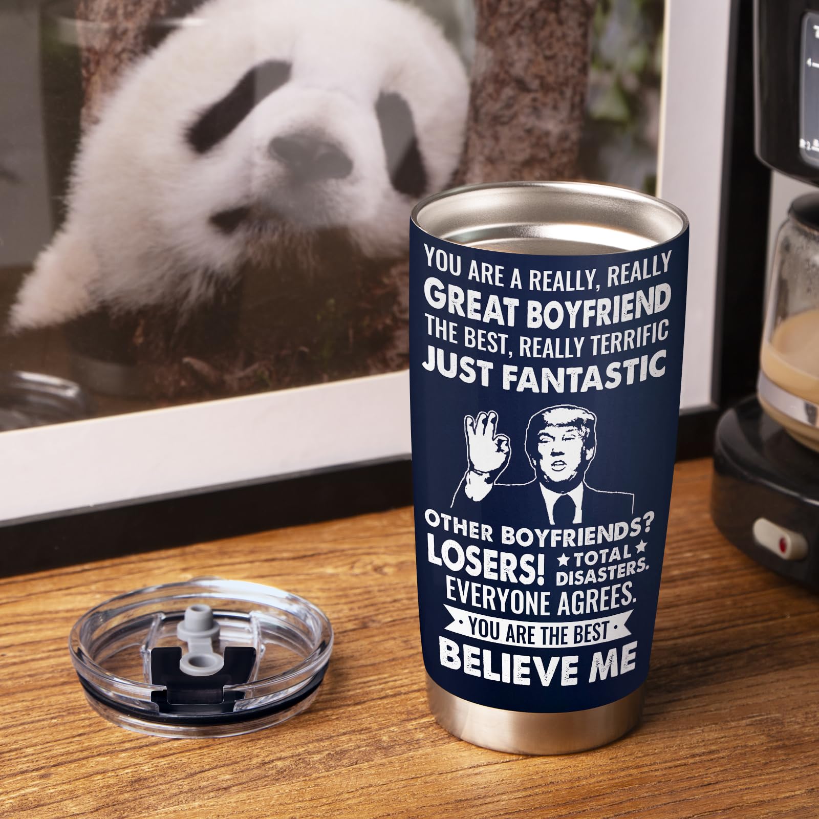 Aurahouse tumbler stainless steel body offers durability for daily use.