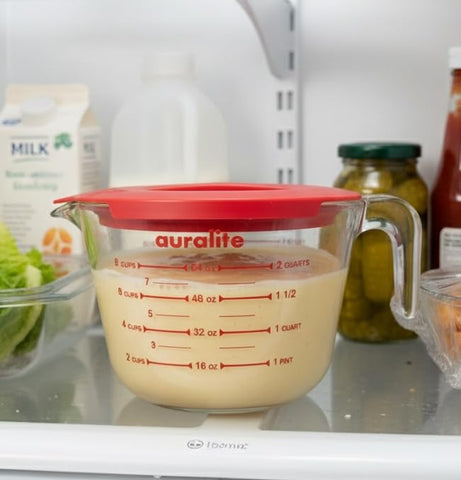 Auralite Home and Glassware pour-spout minimizes drips for smooth transfers