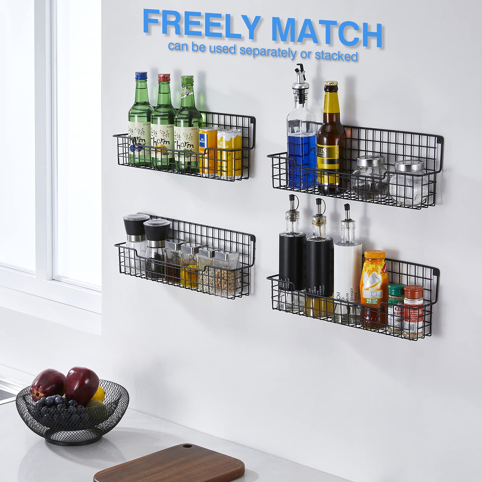 AURIKAR door-mount spice rack saves pantry space and keeps jars handy.
