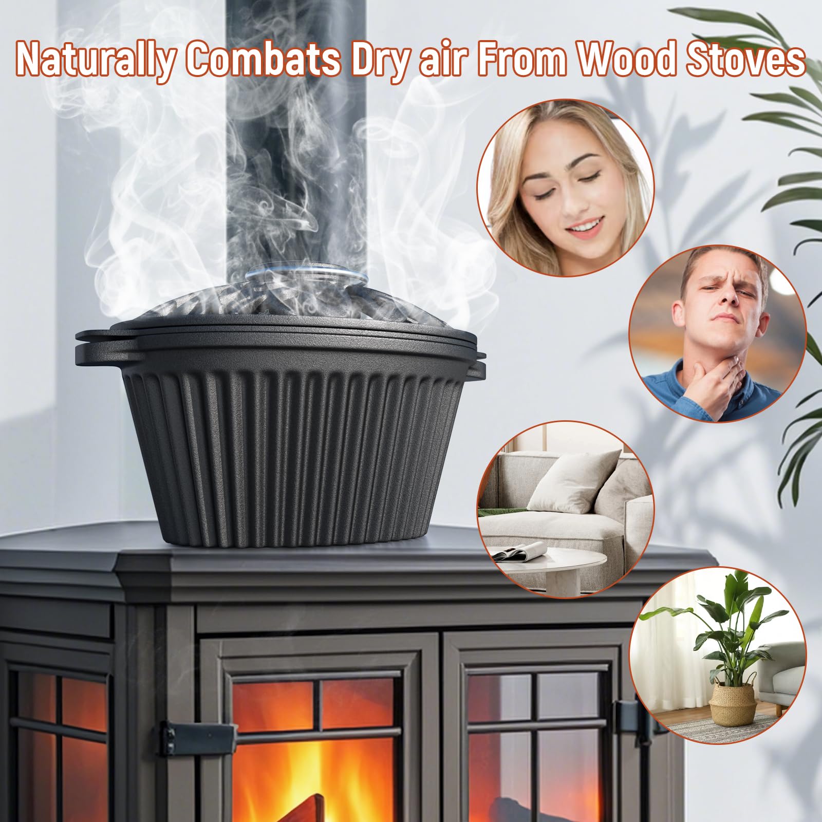 Aurionix hand-finished cast iron finish complements hearth aesthetics