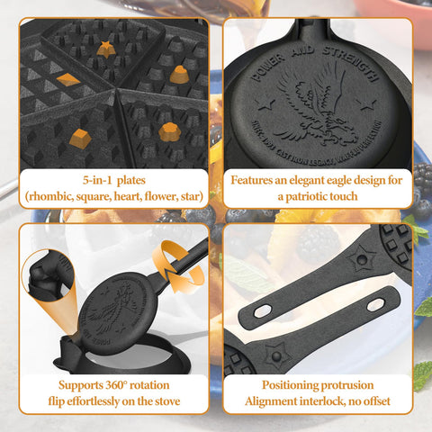 Aurionix premium pre-seasoned cast iron surface offers durable, non-coated cooking