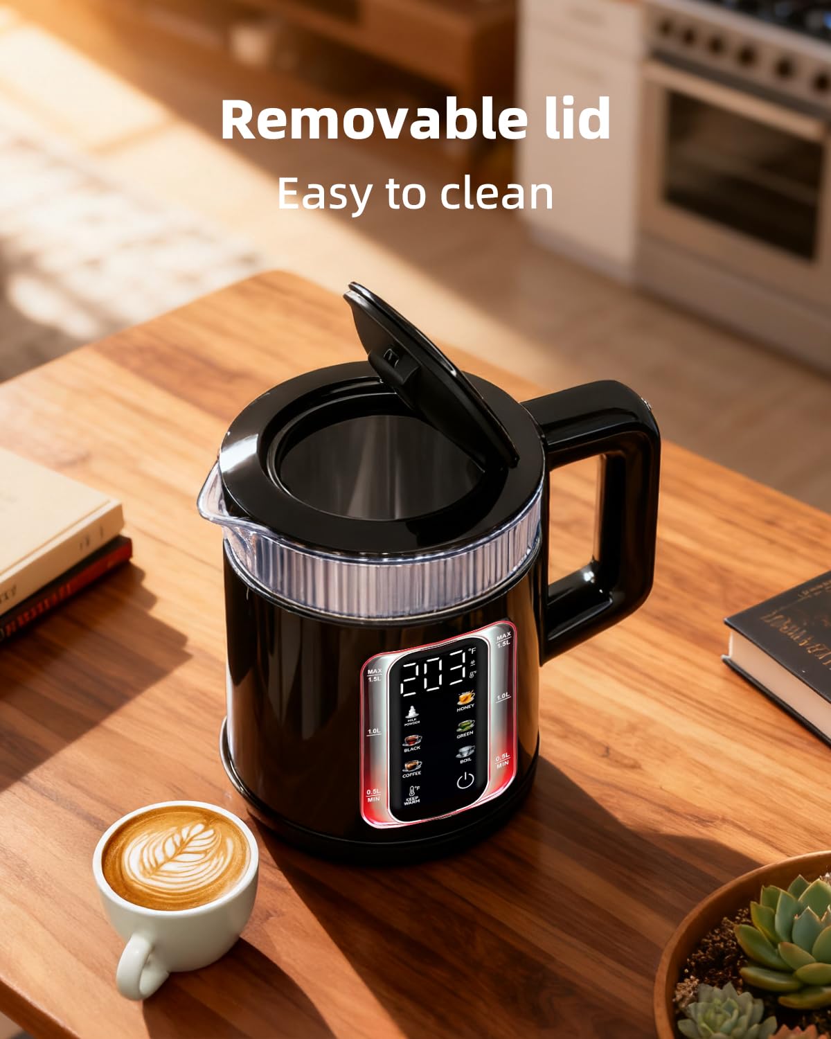 Auriswell keep-warm up to 12 hours with auto shut-off for convenient sipping.