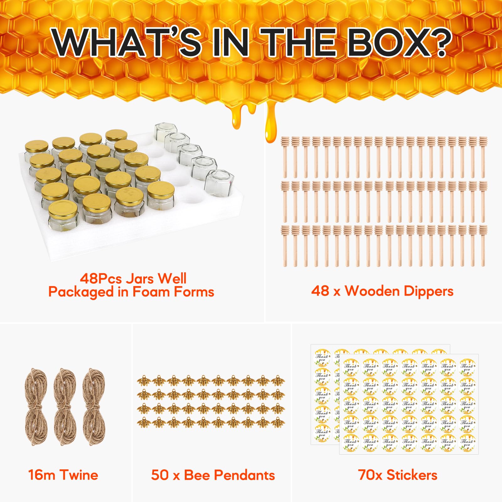 AuroTrends bee pendants add a cute custom touch to favors.