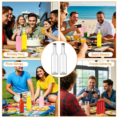 AuroTrends bottle with removable labels and dried flowers for gifts