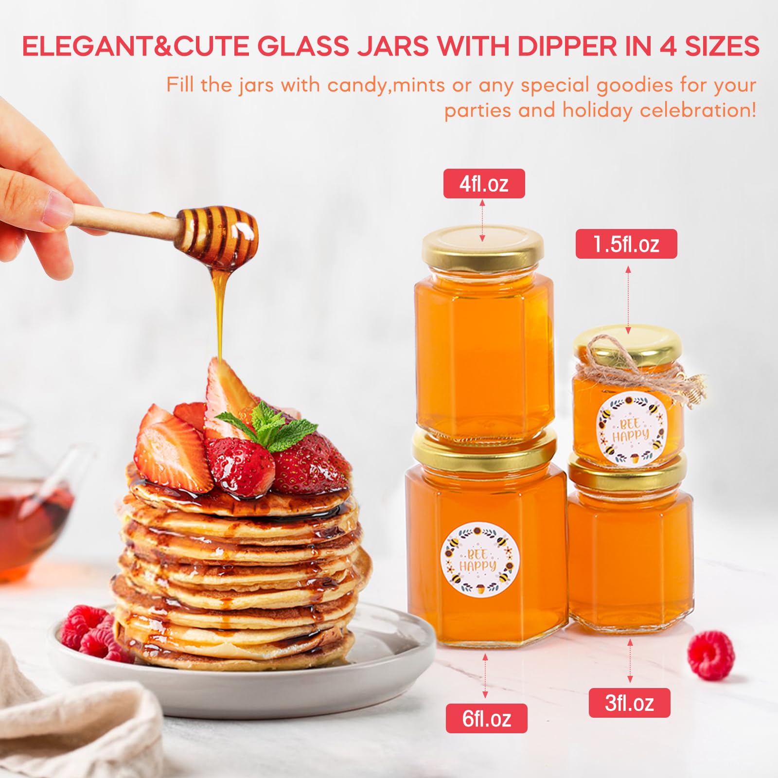 AuroTrends honey jar gift idea for showers and weddings