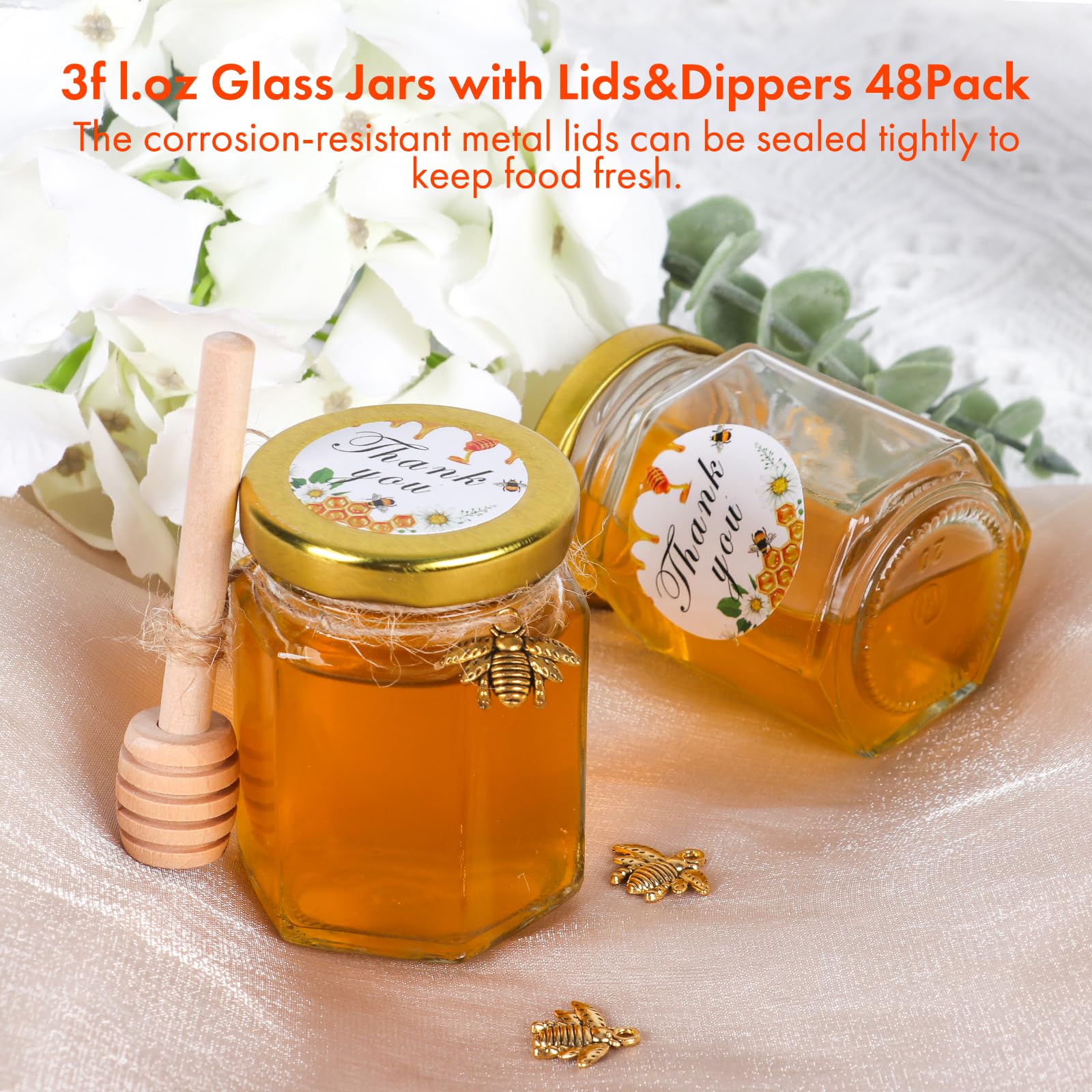 AuroTrends reusable glass jars suitable for jam, cosmetics, or beads.