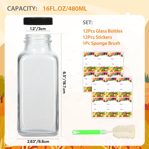 AuroTrends square design glass bottle saves space and looks stylish on shelves.