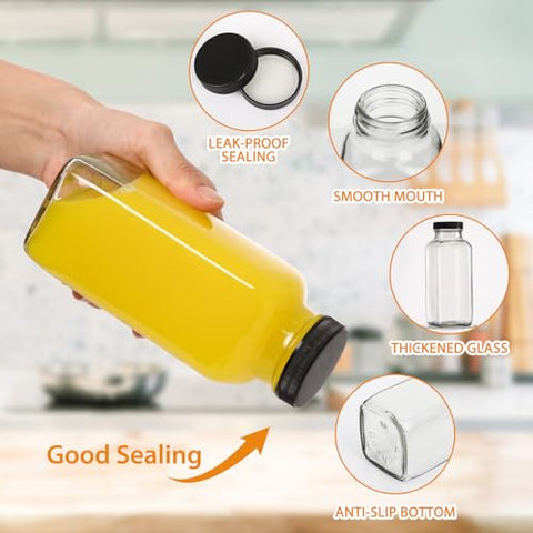 AuroTrends wide-mouth glass bottle close-up highlights easy cleaning and refilling.