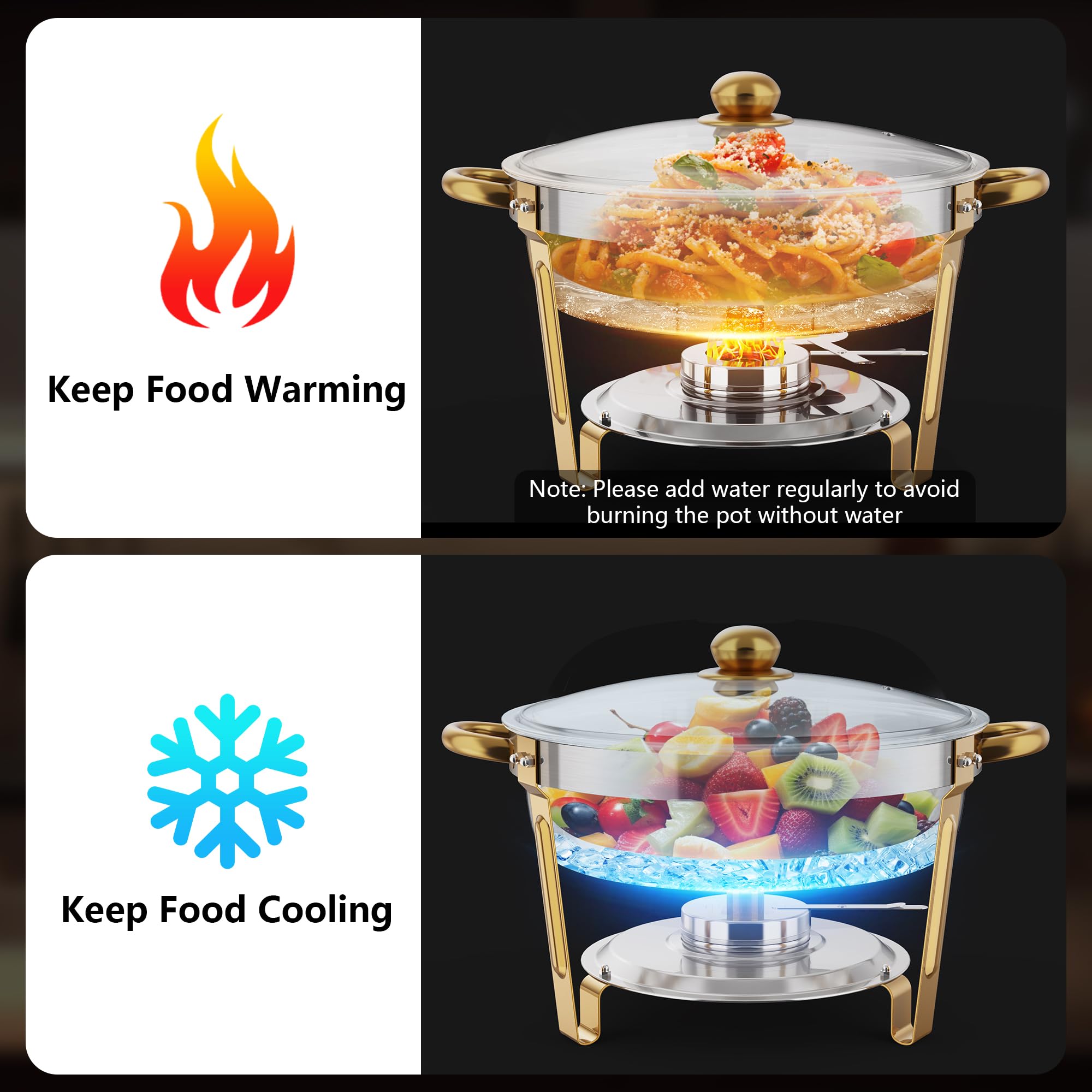 Aurumpot chafing dish dishwasher-safe parts simplify cleanup