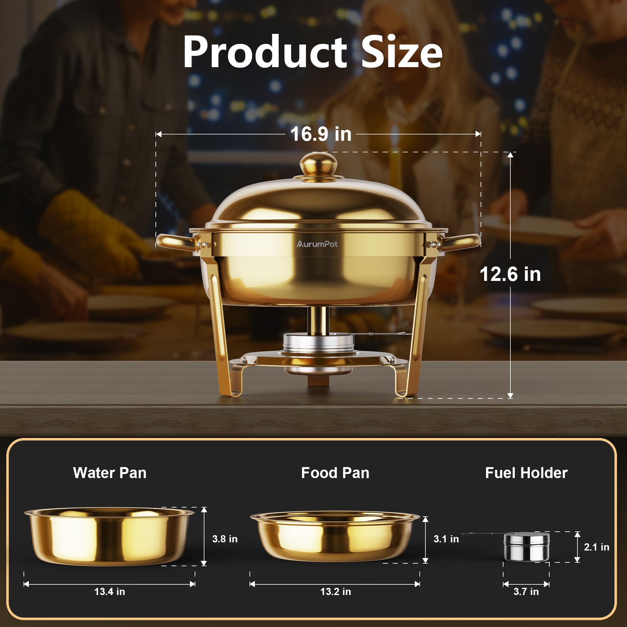 AurumPot four trays and lids demonstrate easy cleanup after events