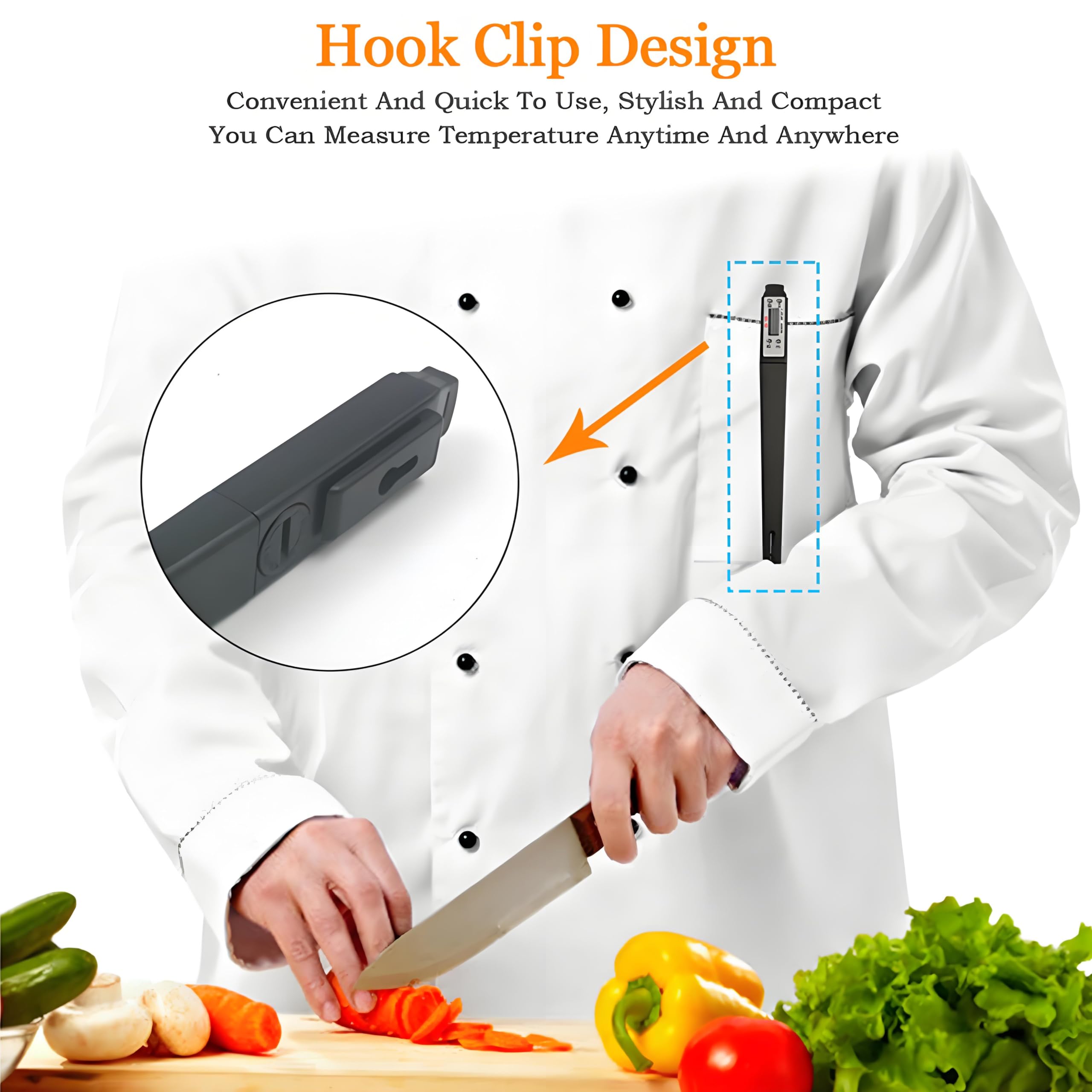 Ausenzup Meat Thermometer barbecue-ready for grilling sessions.