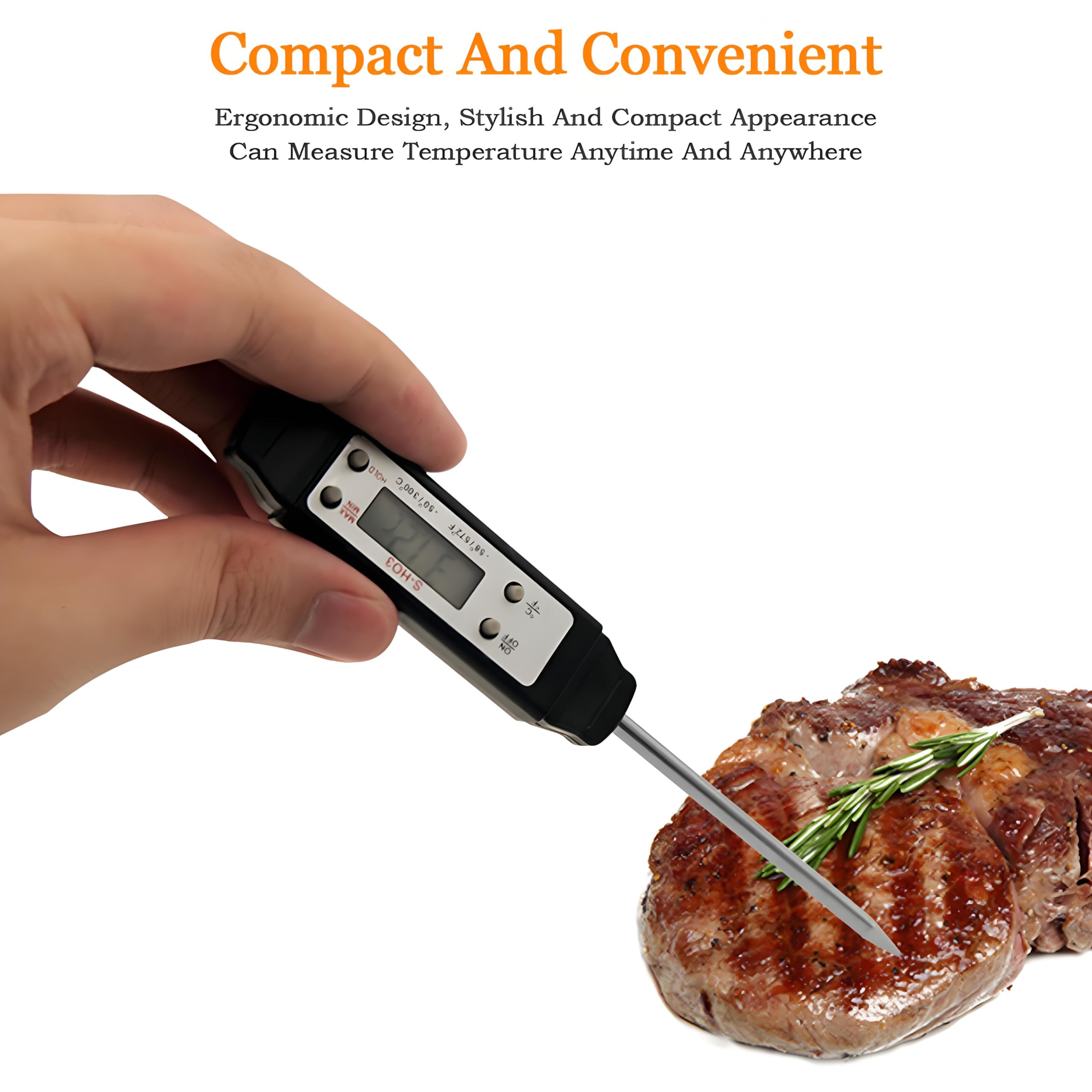 Ausenzup Meat Thermometer portable design fits in your toolkit.