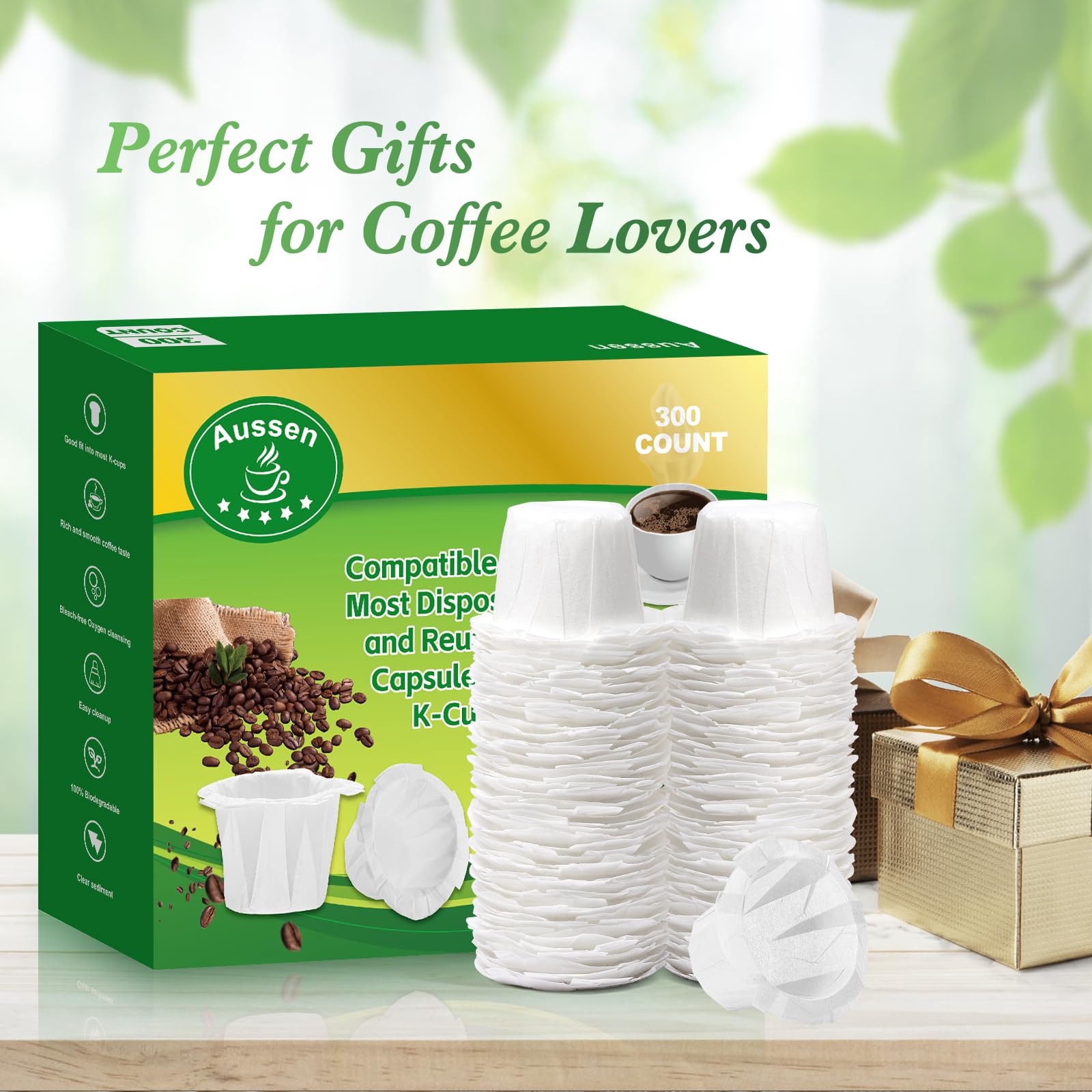 Aussen disposable filters simplify mornings with less cleanup.