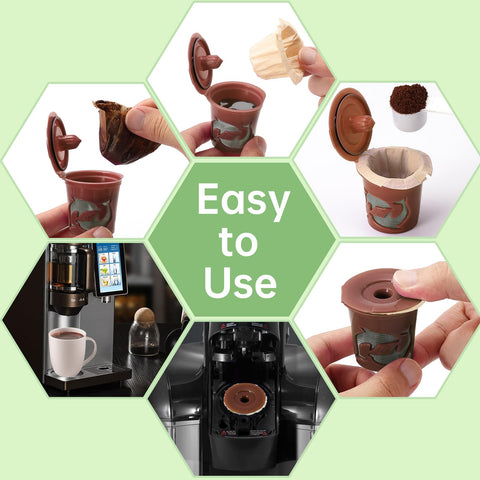 Aussen easy-clean disposable filter for keurig - quick cleanup after brewing.