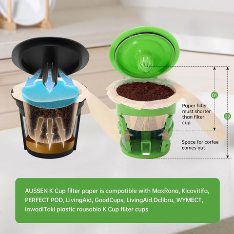 Aussen mess-free cleanup supports fast disposal after each cup