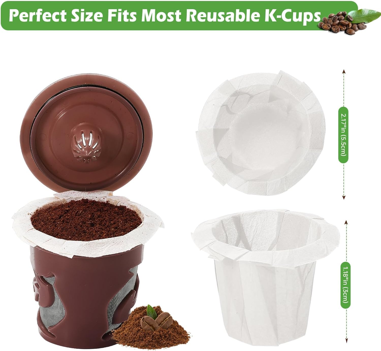 Aussen natural unbleached paper filters are strong and tear-resistant.