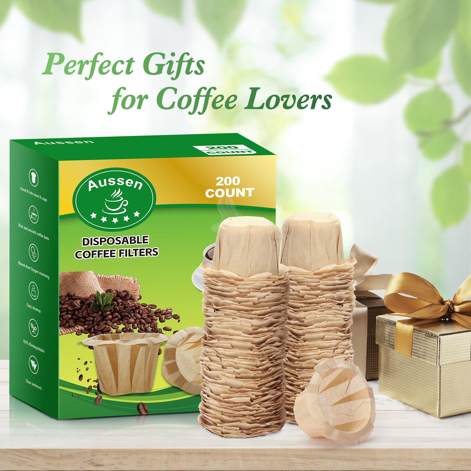 Aussen recyclable coffee filter reduces waste while preserving flavor
