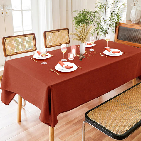 AUSSPVOCT tablecloth with folded edges and fine stitching for premium finish