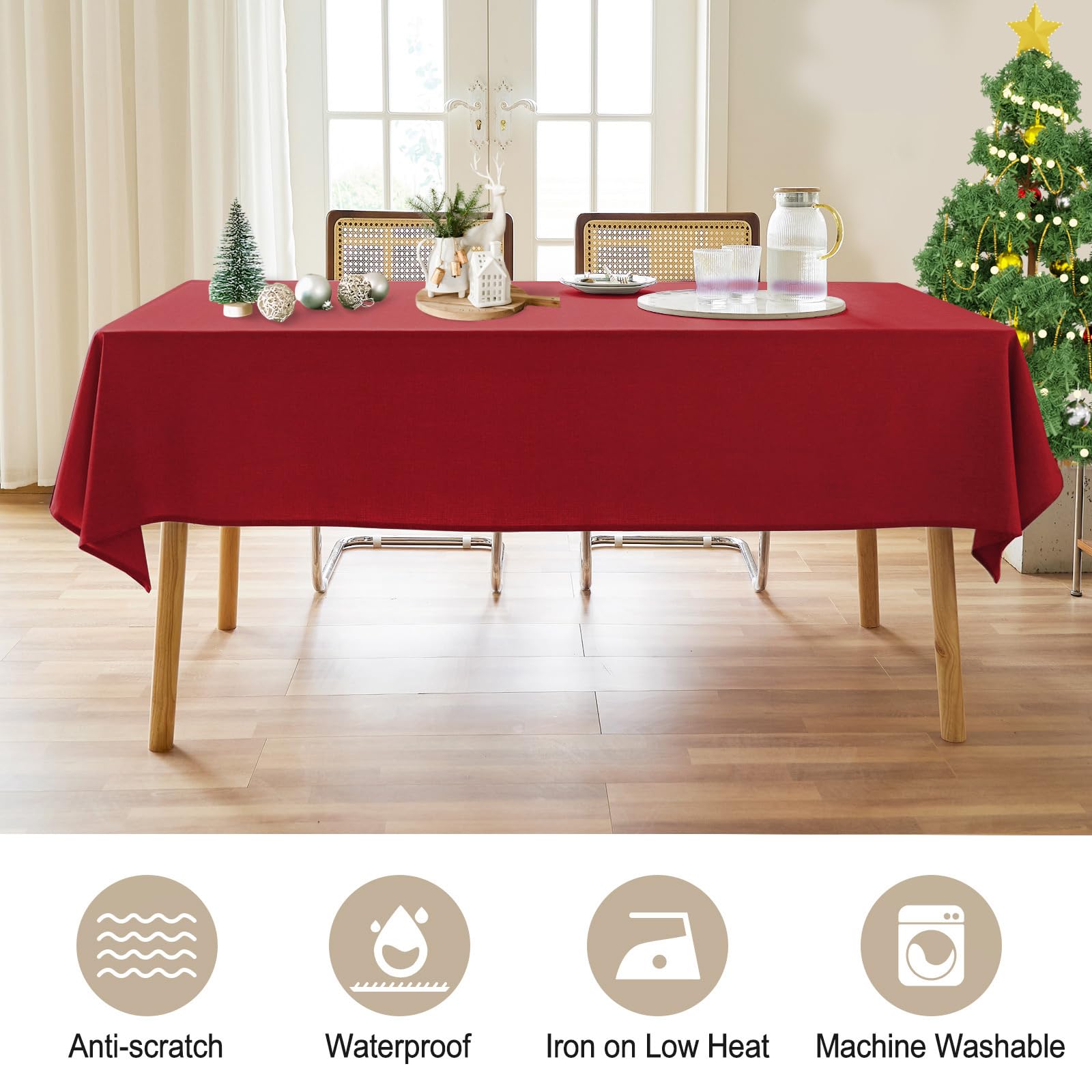 AUSSPVOCT spill-proof fabric table cover helps keep counters clean.