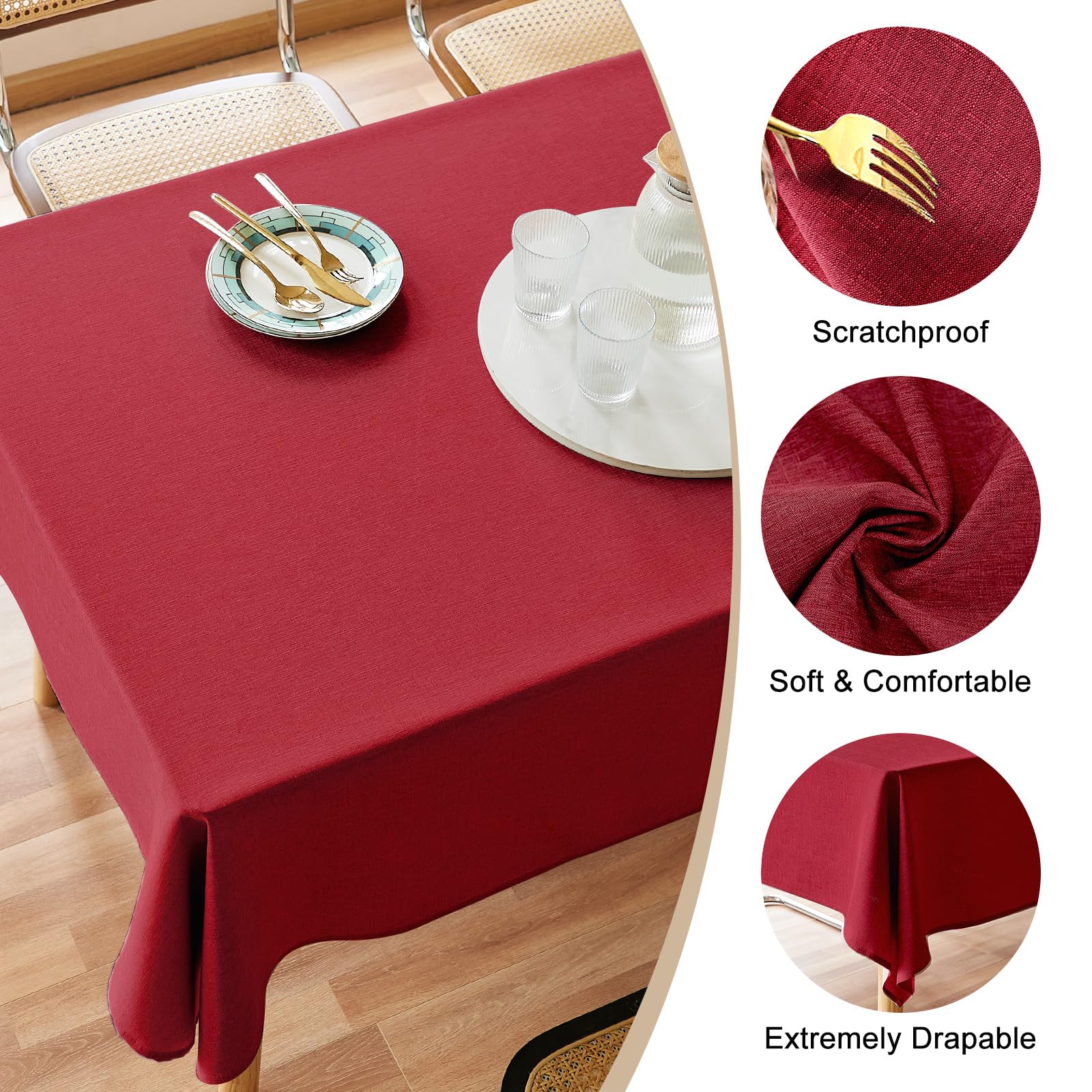 AUSSPVOCT water-resistant tablecloth rectangle protects surfaces from spills.